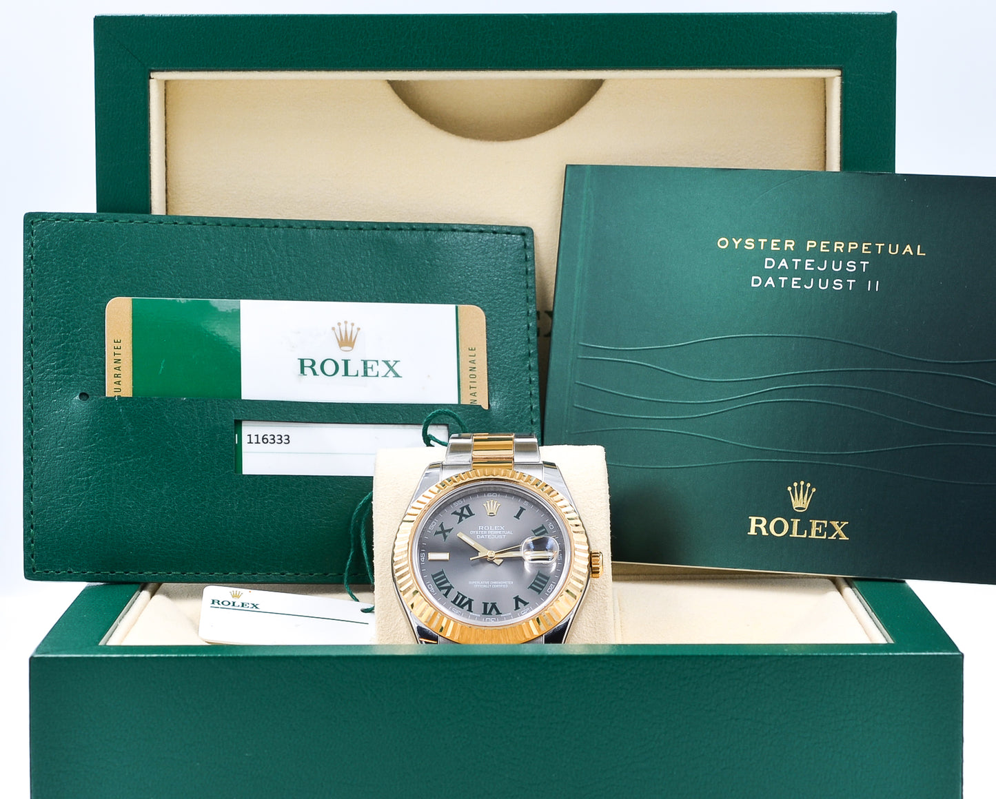 Rolex Datejust II " WIMBLEDON" I Box & Papers I 116333 I 2019