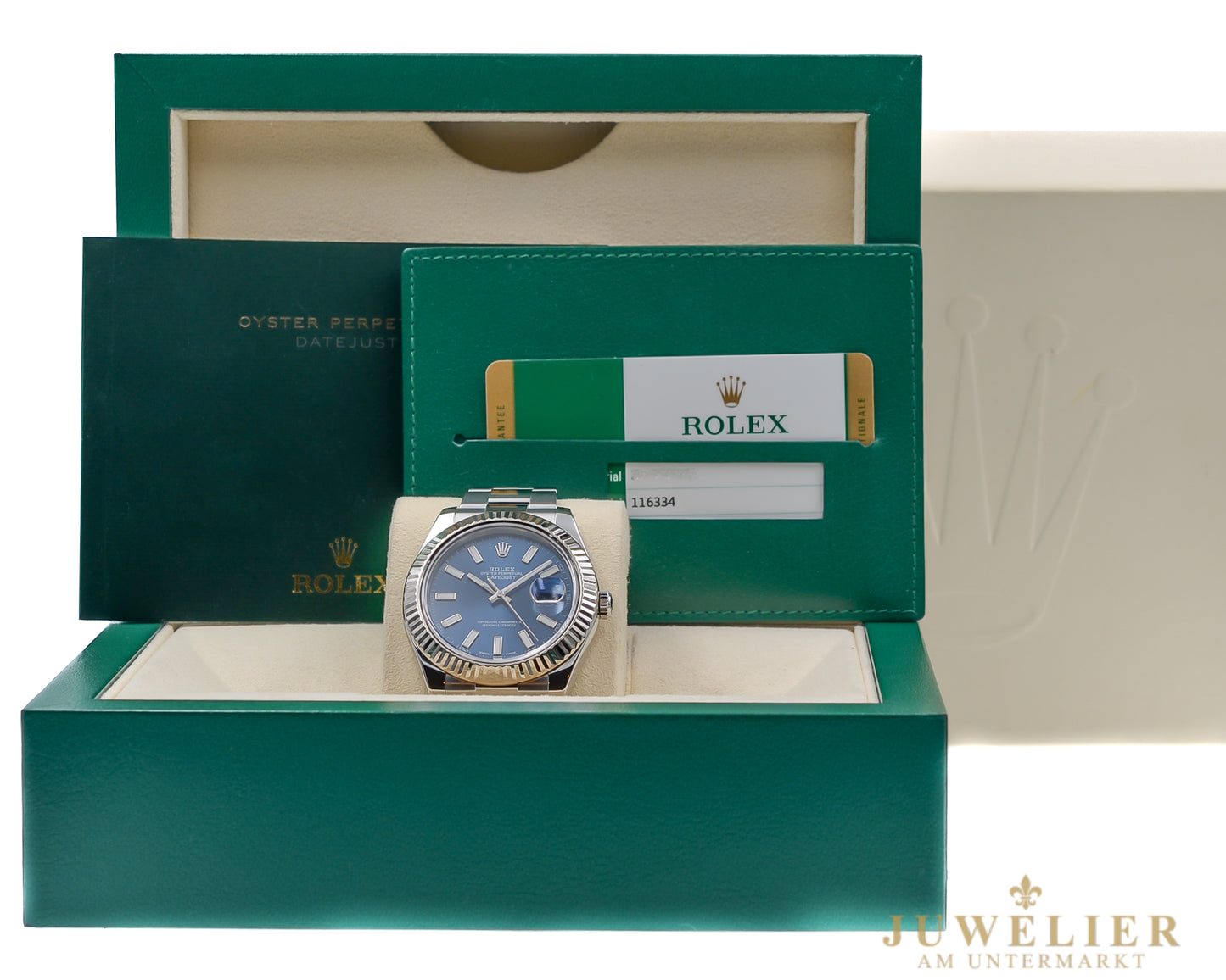 Rolex Datejust II I Blue Dial I Box & Papers I 116334 I 2016