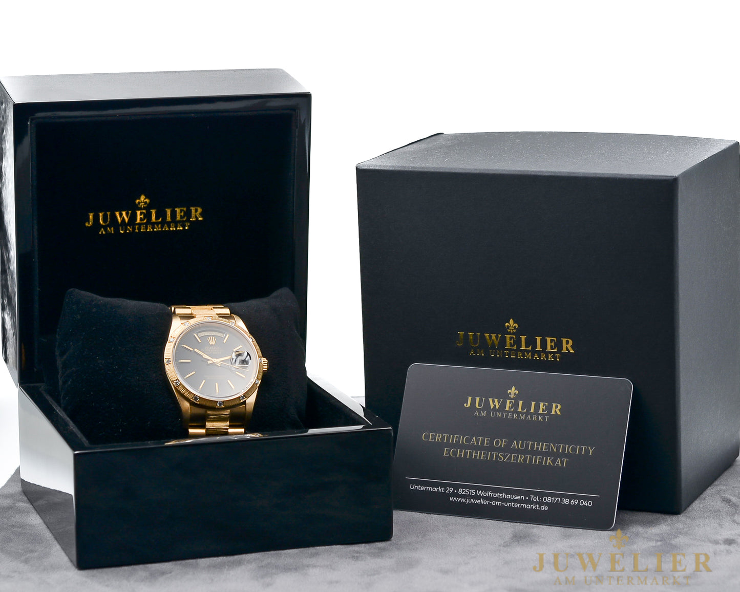 Rolex Day-Date 36 I Borke I Rare Diamond Bezel I Yellowgold 18kt. I Ref. 18248