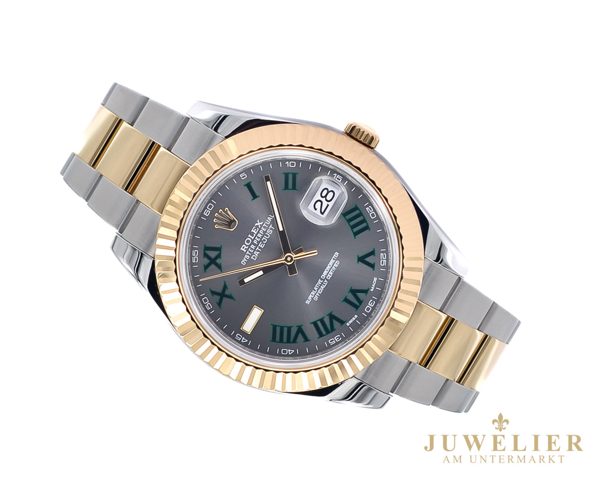 Rolex Datejust II I Wimbledon Dial I Steel / Gold 18kt. I Box & Papers I 2015 Ref. 116333
