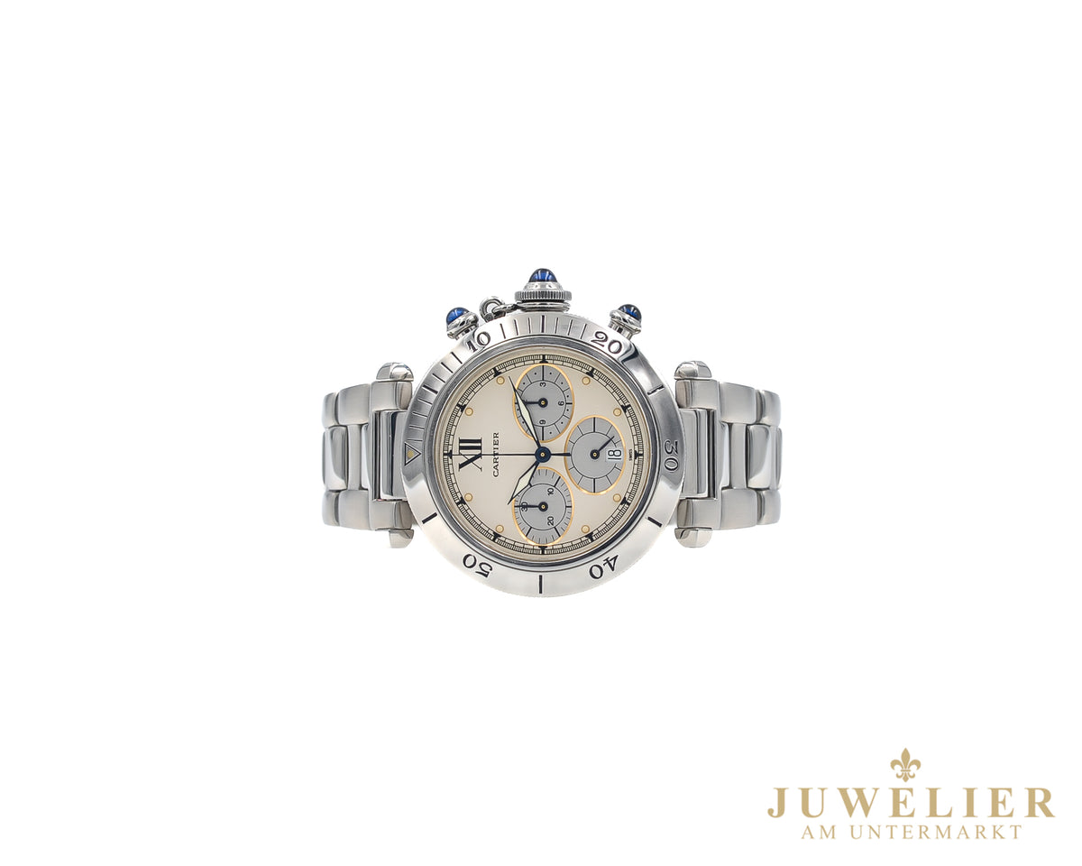 Cartier Pasha I Chronograph I 38 mm I Steel I Quartz I Ref. 4030