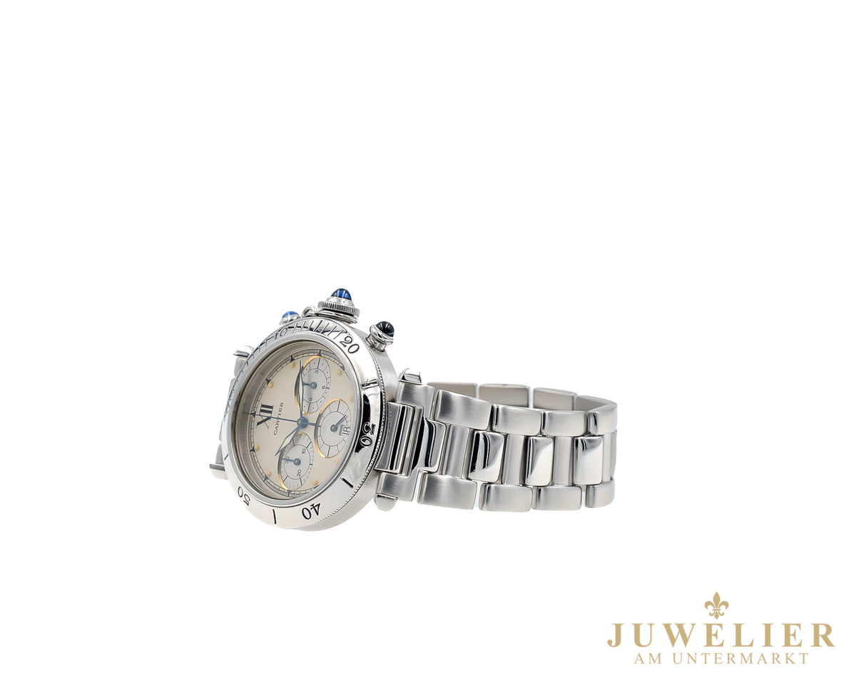 Cartier Pasha I Chronograph I 38 mm I Steel I Quartz I Ref. 4030