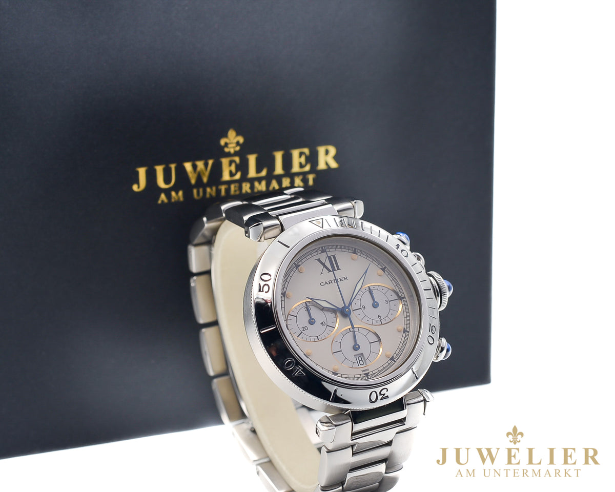 Cartier Pasha I Chronograph I 38 mm I Steel I Quartz I Ref. 4030