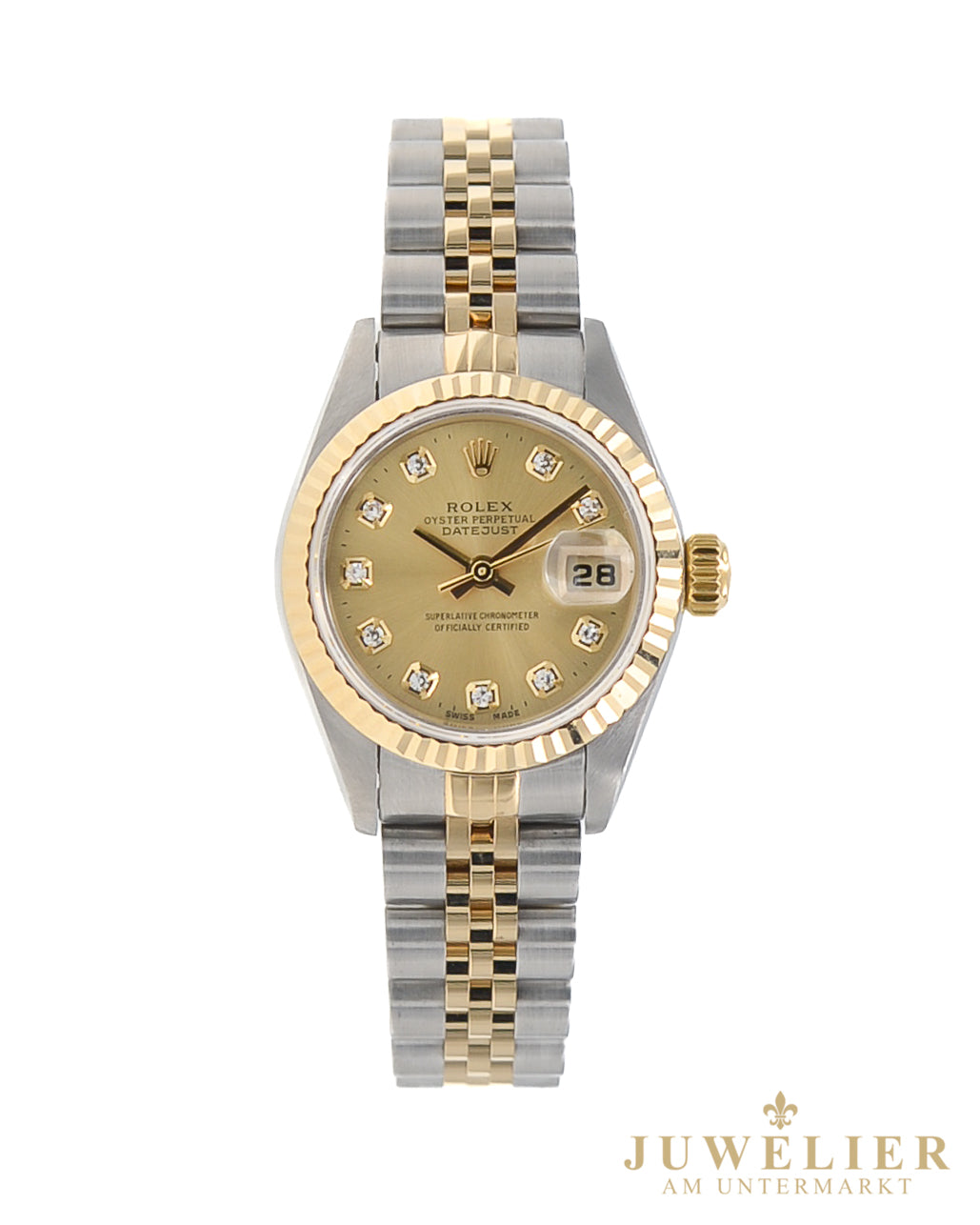 Rolex Lady Datejust I 26mm I Steel Gold 18kt. Jubilee I Diamond Dial I Box & Papers I 2003 I 79173
