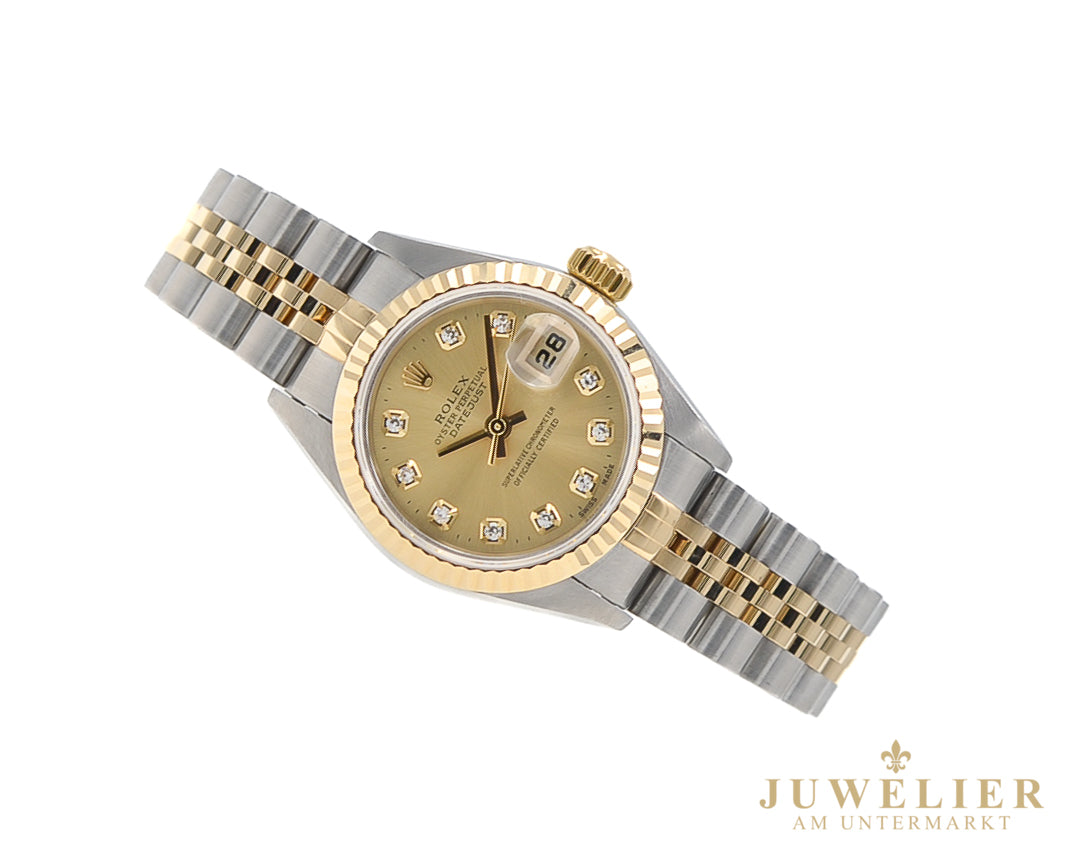 Rolex Lady Datejust I 26mm I Steel Gold 18kt. Jubilee I Diamond Dial I Box & Papers I 2003 I 79173