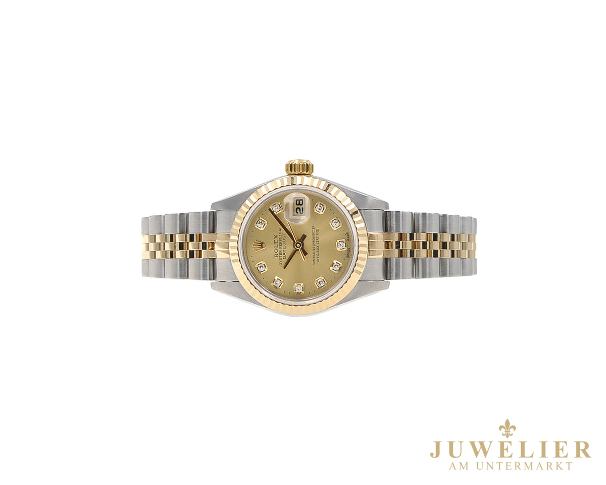 Rolex Lady Datejust I 26mm I Steel Gold 18kt. Jubilee I Diamond Dial I Box & Papers I 2003 I 79173