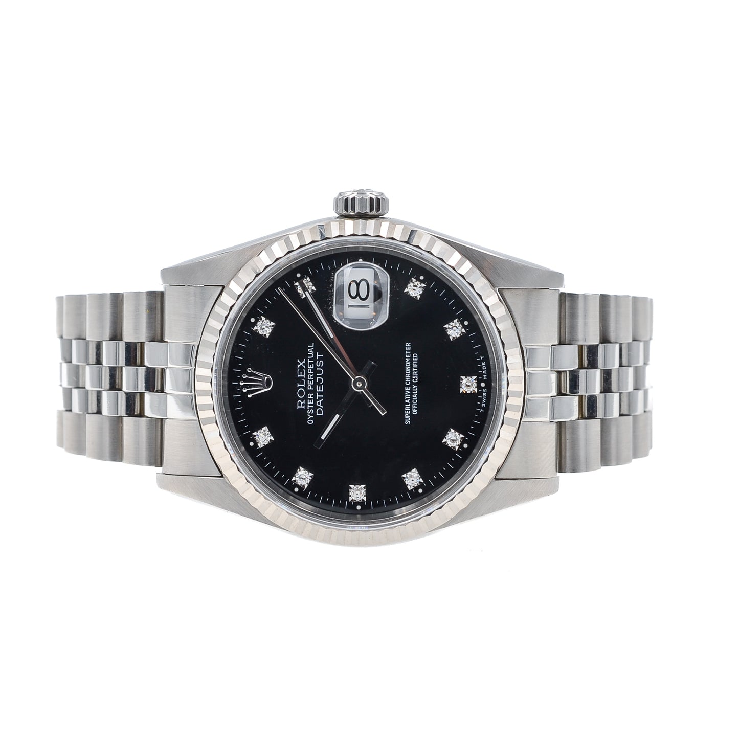 Rolex Datejust 36 Black Diamond Dial I org. Papers I Jubilee I 16234 I 1994