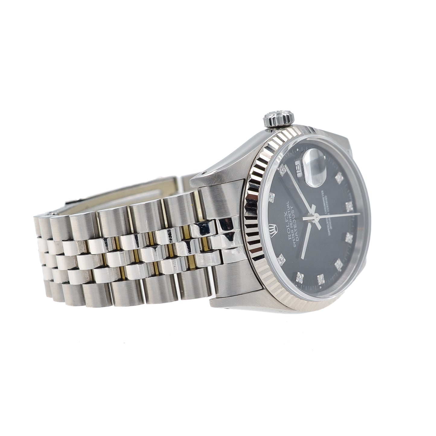 Rolex Datejust 36 Black Diamond Dial I org. Papers I Jubilee I 16234 I 1994