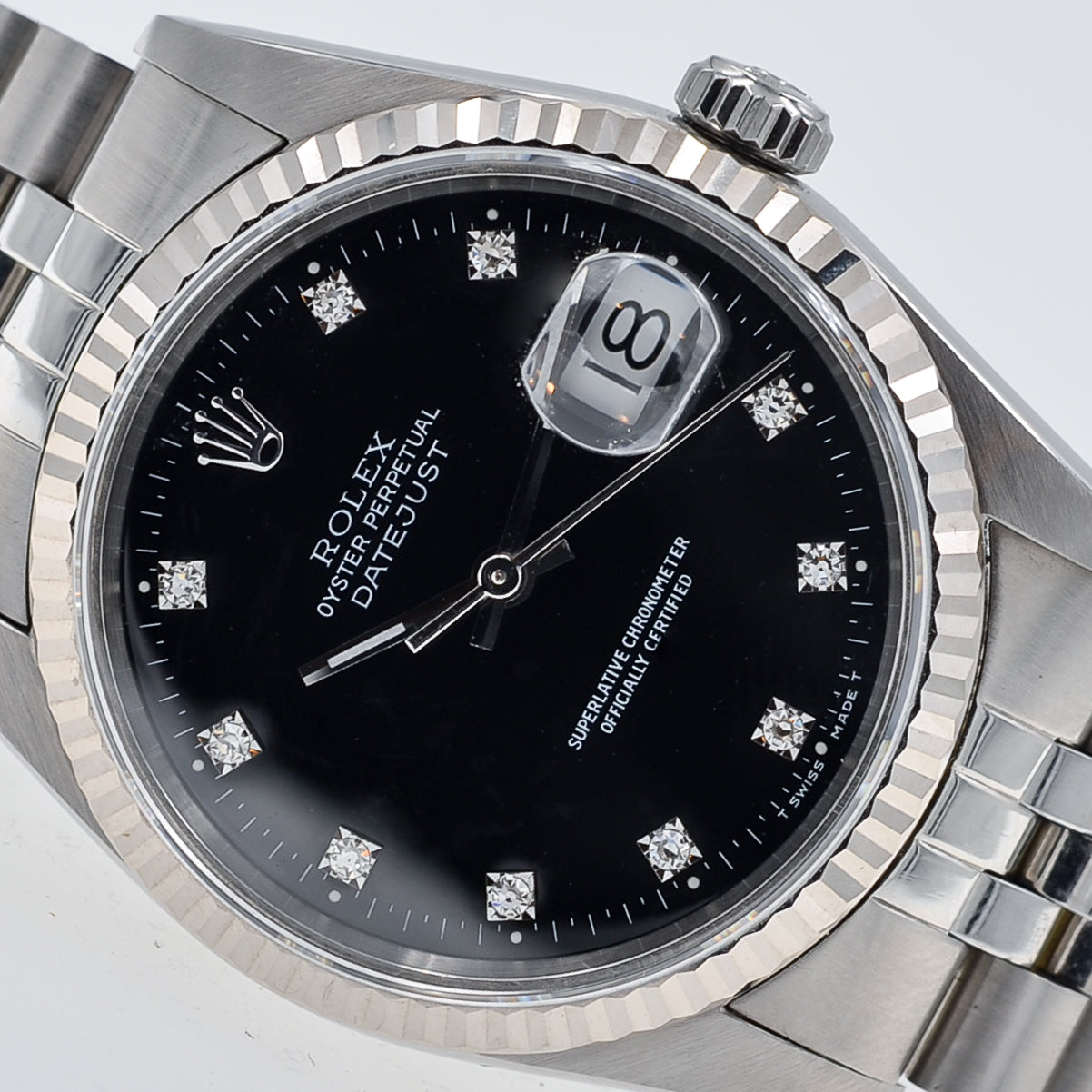 Rolex Datejust 36 Black Diamond Dial I org. Papers I Jubilee I 16234 I 1994