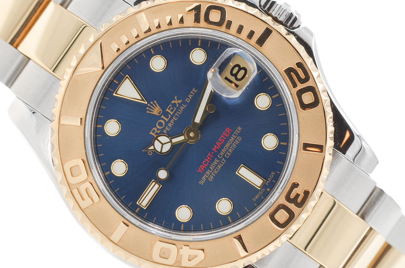 Rolex Yacht-Master I Medium I Blue Dial I org. Papers I 168623 I 2003