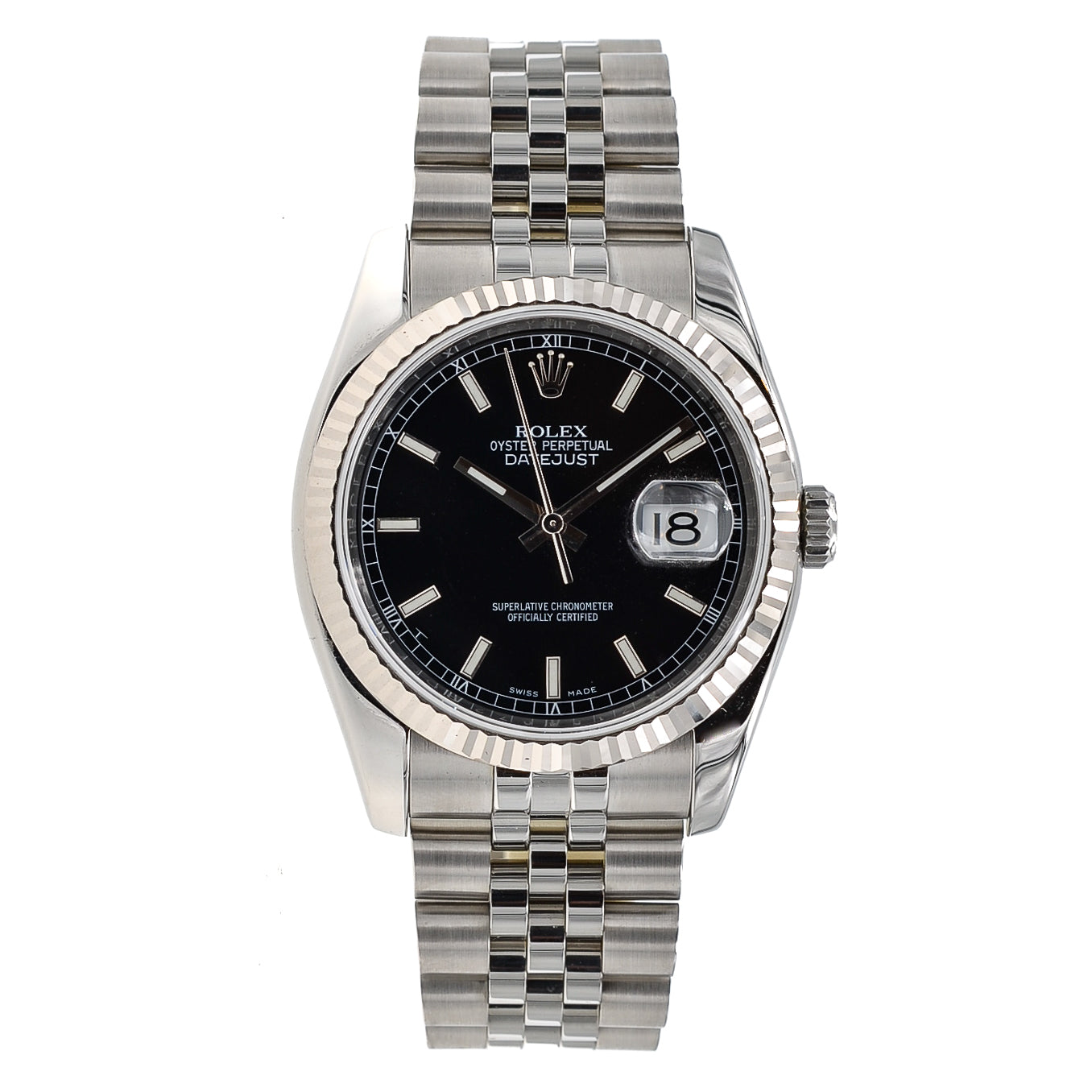 Rolex Datejust 36 I Weißgold Bezel I Jubilee I org. Papers I 116234 I 2006