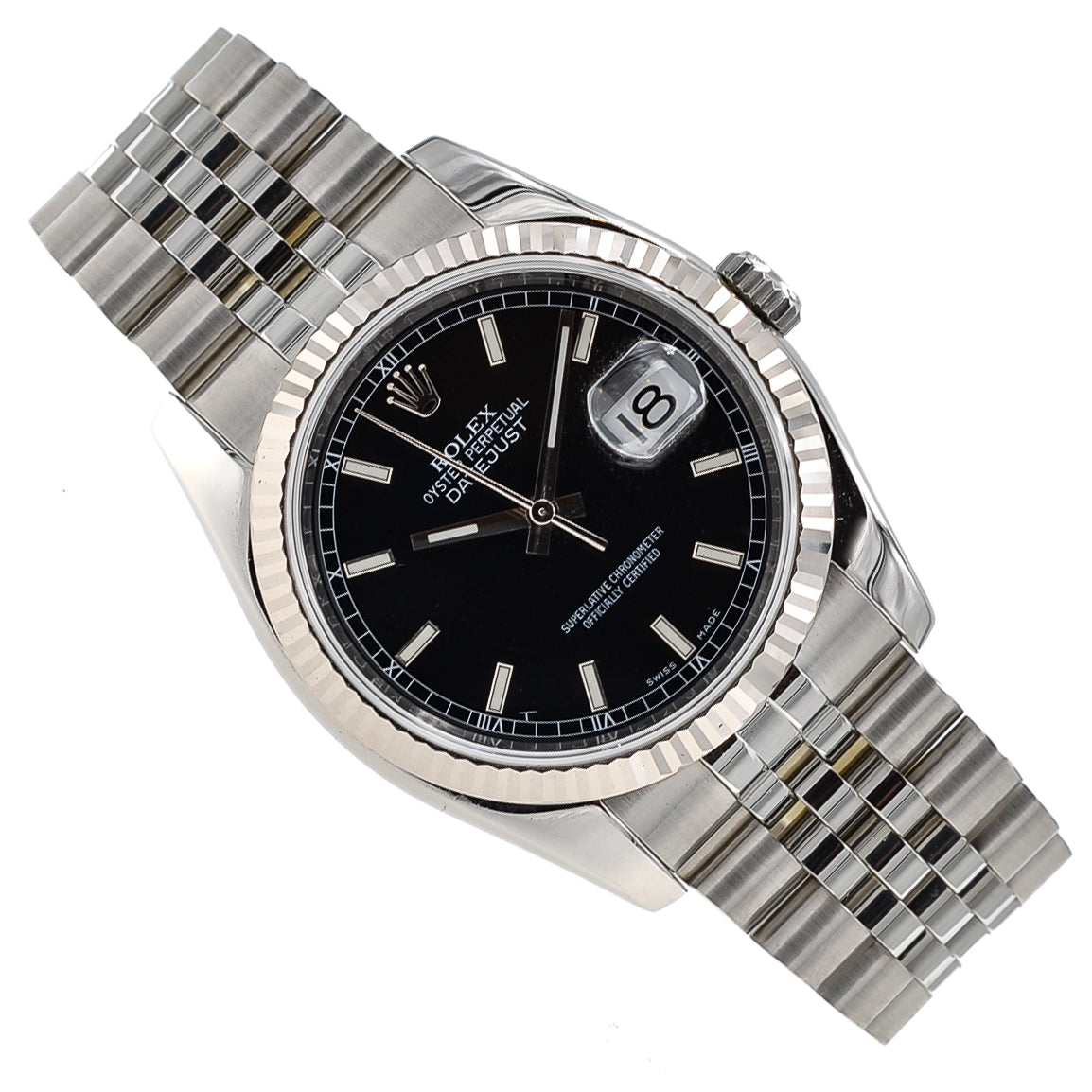Rolex Datejust 36 I Weißgold Bezel I Jubilee I org. Papers I 116234 I 2006