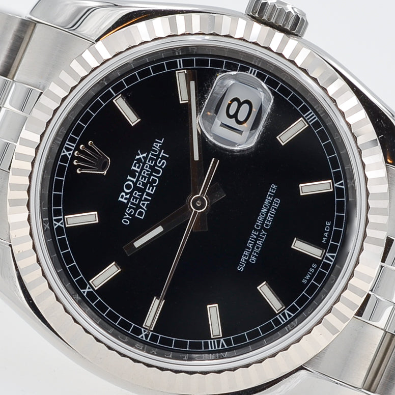 Rolex Datejust 36 I Weißgold Bezel I Jubilee I org. Papers I 116234 I 2006