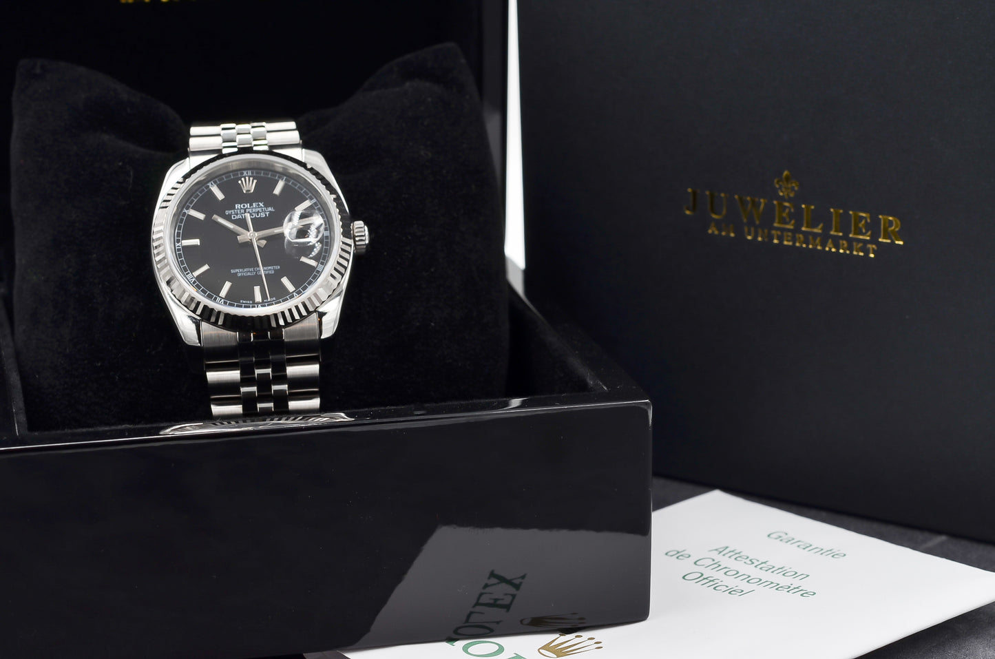 Rolex Datejust 36 I Weißgold Bezel I Jubilee I org. Papers I 116234 I 2006