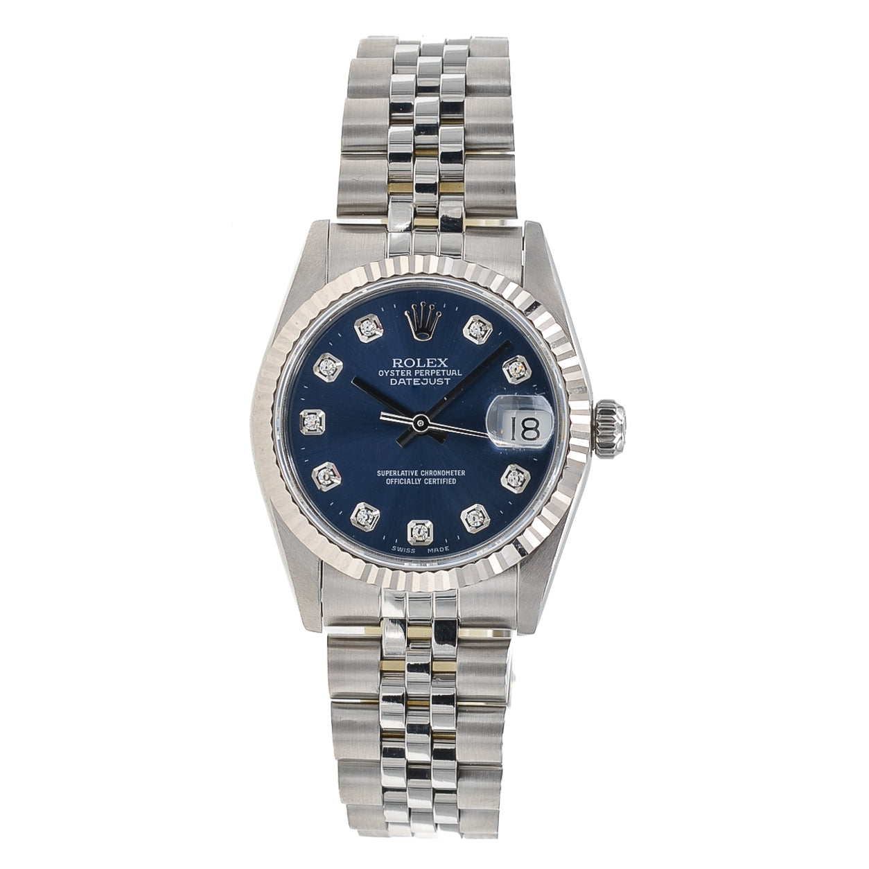 Rolex Datejust 31 I Medium I blue Diamond Dial I org. Papers I 68274