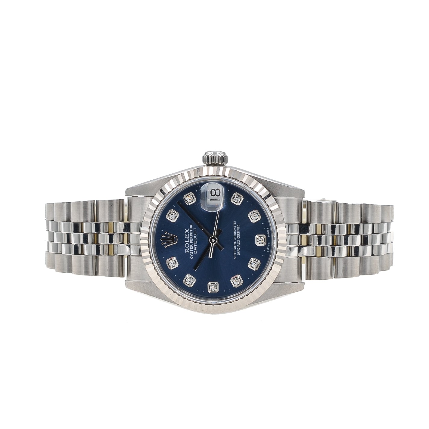 Rolex Datejust 31 I Medium I blue Diamond Dial I org. Papers I 68274