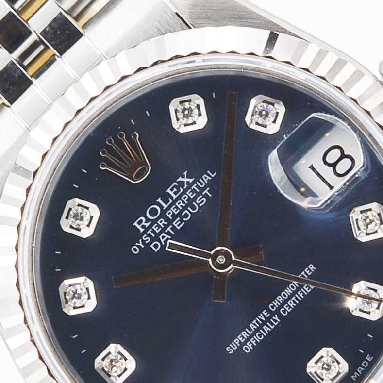 Rolex Datejust 31 I Medium I blue Diamond Dial I org. Papers I 68274