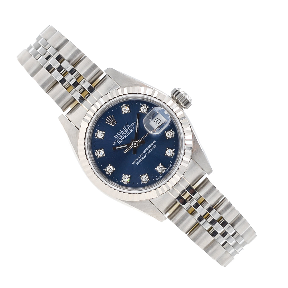 Rolex Lady Datejust 26 I Blue Diamond Dial I org. Papers I 69174