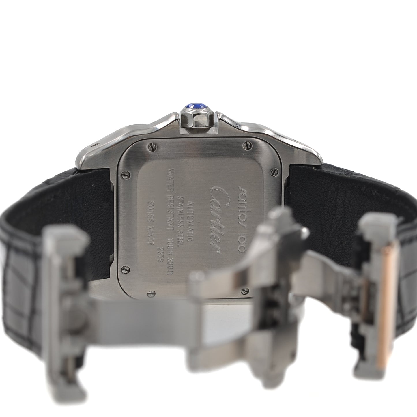 Cartier Santos 100 I Medium I Rosegold Bezel 18kt. I Box & Papers