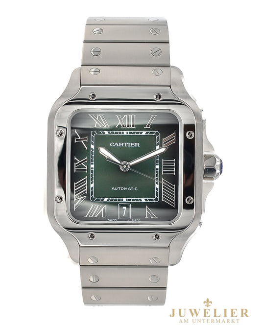 Cartier Santos XL I GREEN Dial I Box & Papers I 2023 I WSSA0062