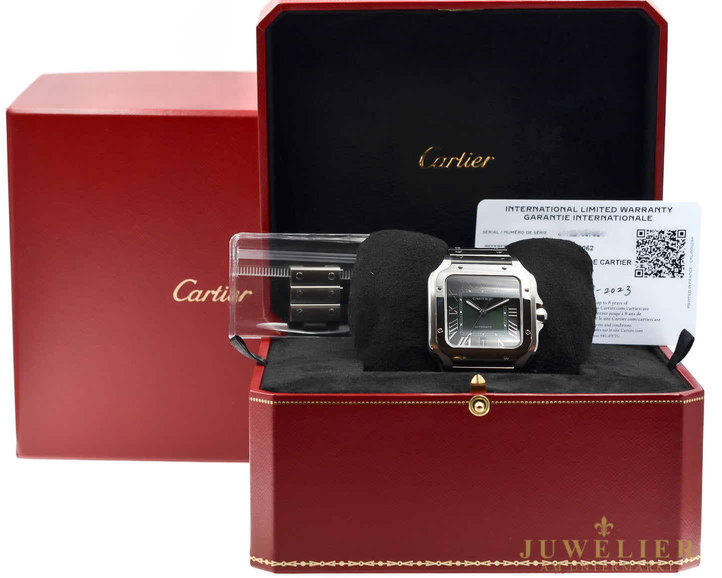Cartier Santos XL I GREEN Dial I Box & Papers I 2023 I WSSA0062