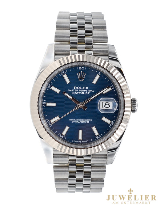 Rolex Datejust 41 I Blue Motif Dial I Box & Papers I 2023I 126334