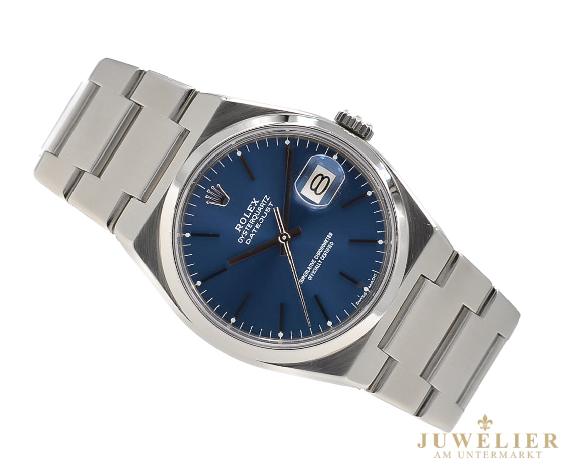 Rolex Datejust Oysterquartz I Blue Dial I Box & Papers I Ref. 17000