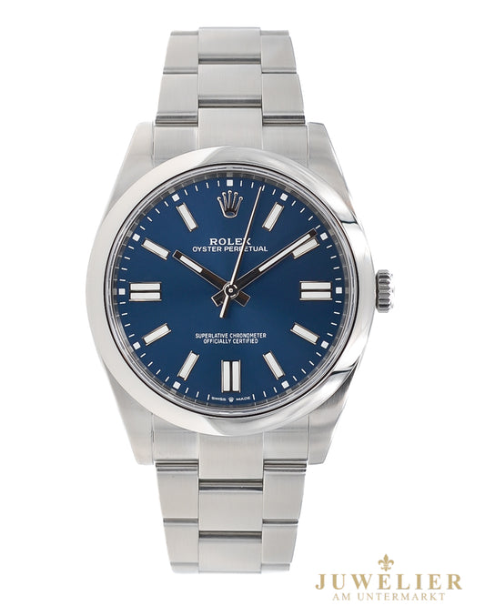 Rolex Oyster Perpetual 41 I Blue Dial I Box & Papers I 2021 I 124300