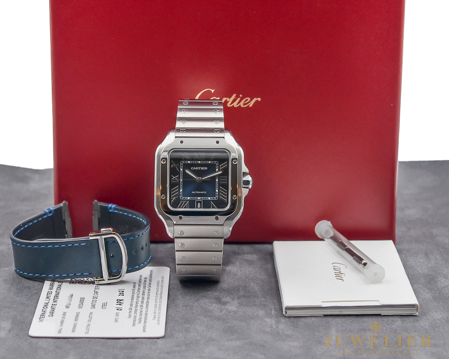 Cartier Santos De Cartier I Blue Dial I Box & Papers I WSSA0030 I 2021