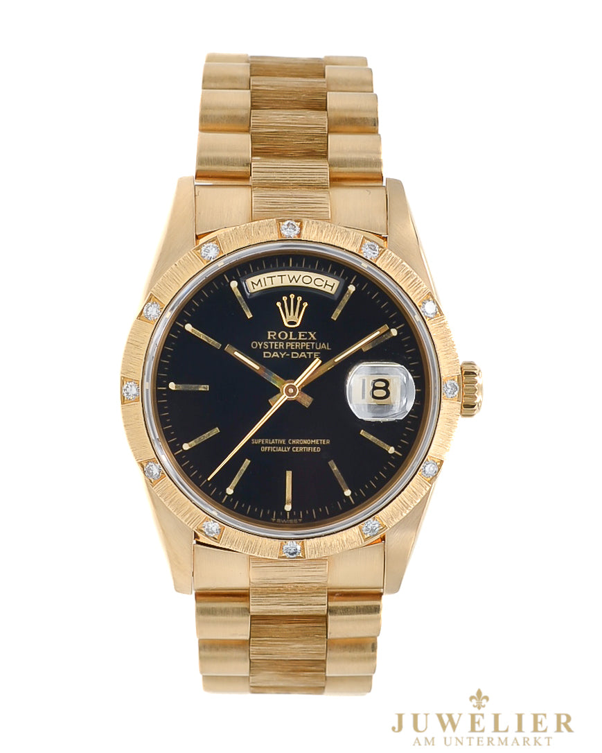 Rolex Day-Date 36 I Borke I Rare Diamond Bezel I Yellowgold 18kt. I Ref. 18248