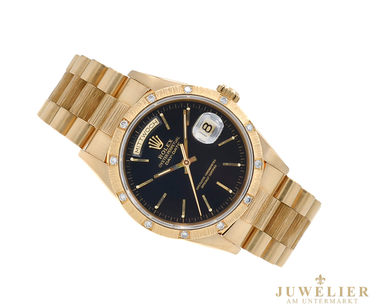 Rolex Day-Date 36 I Borke I Rare Diamond Bezel I Yellowgold 18kt. I Ref. 18248