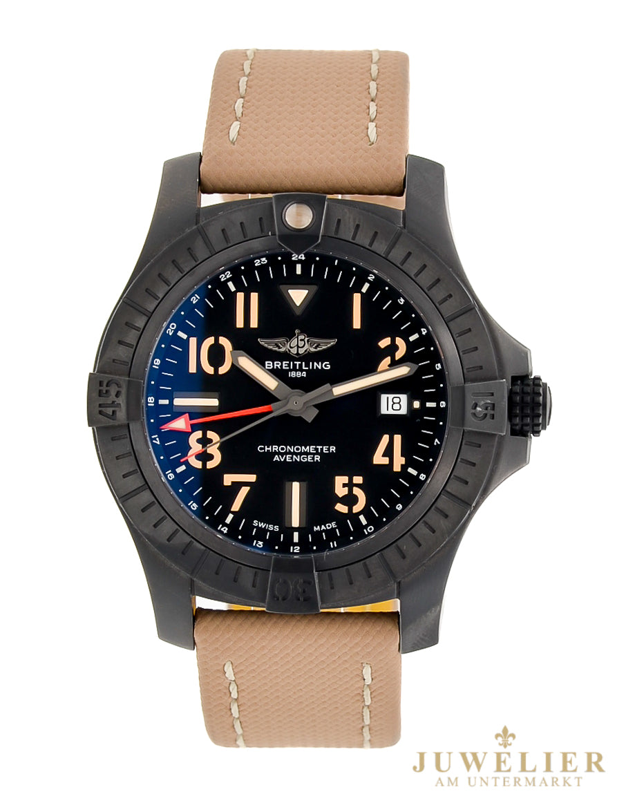 Breitling Avenger GMT Night Mission 45 I Titan I Full-Set I V32395