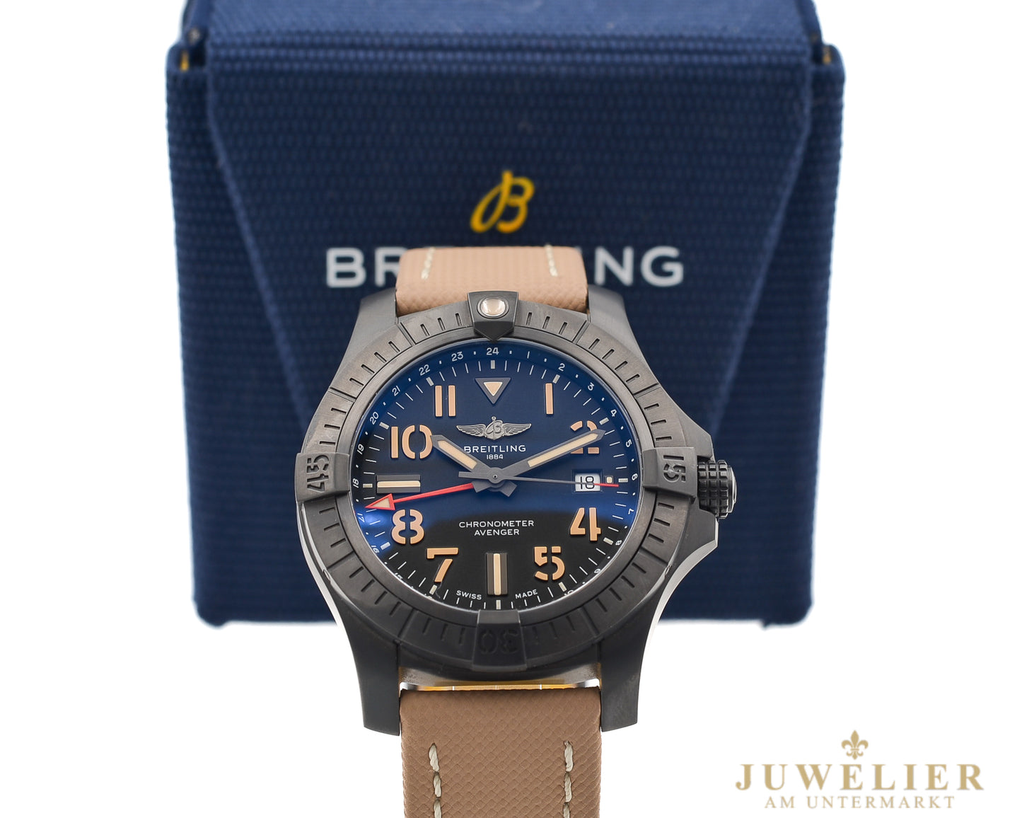 Breitling Avenger GMT Night Mission 45 I Titan I Full-Set I V32395
