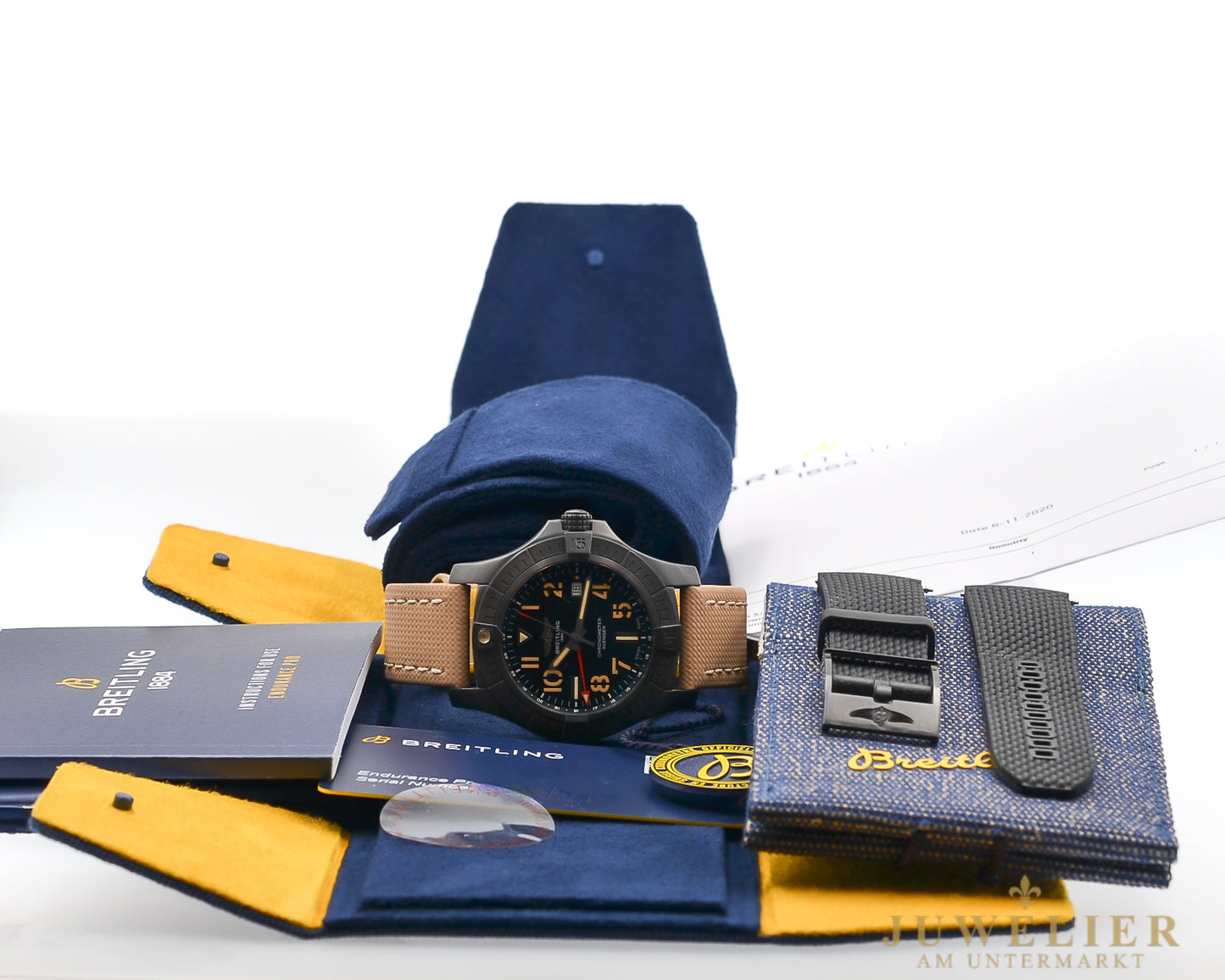 Breitling Avenger GMT Night Mission 45 I Titan I Full-Set I V32395