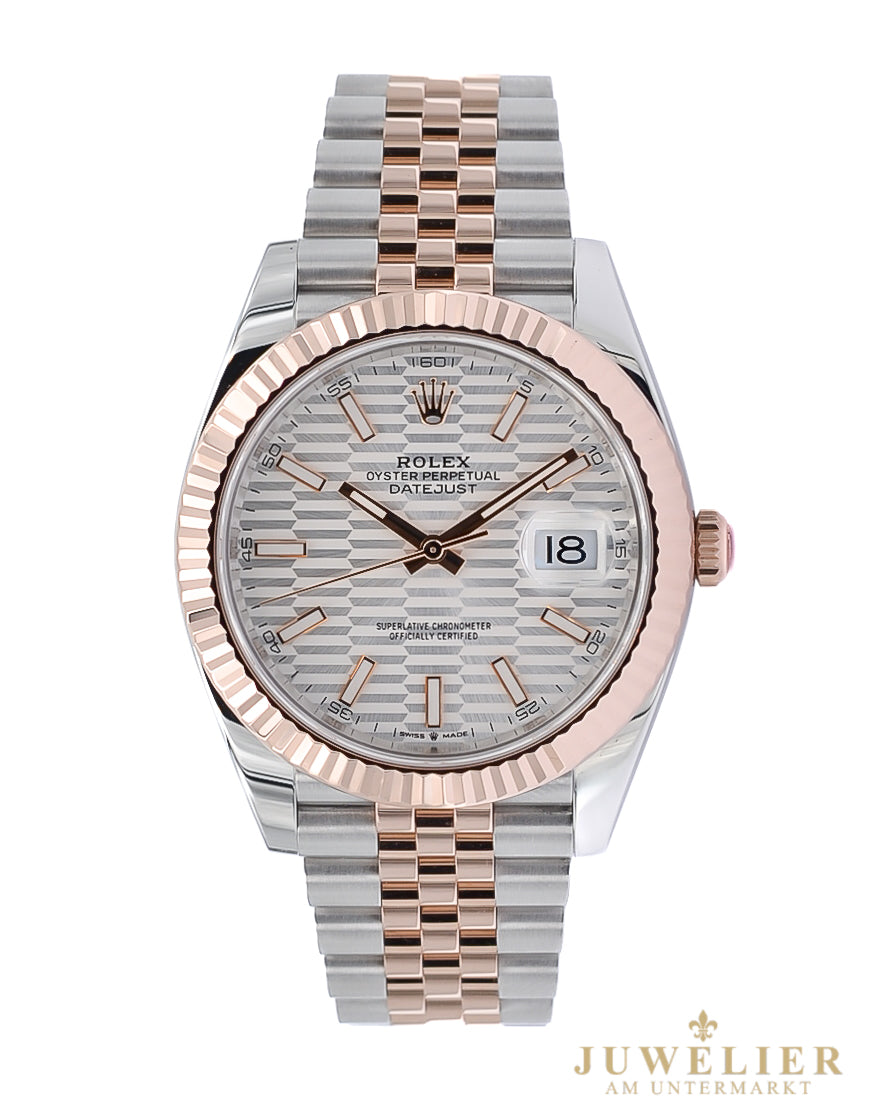 Rolex Datejust 41 I Motiv Dial I Full-Set I 2023 I Bicolor I Rosegold