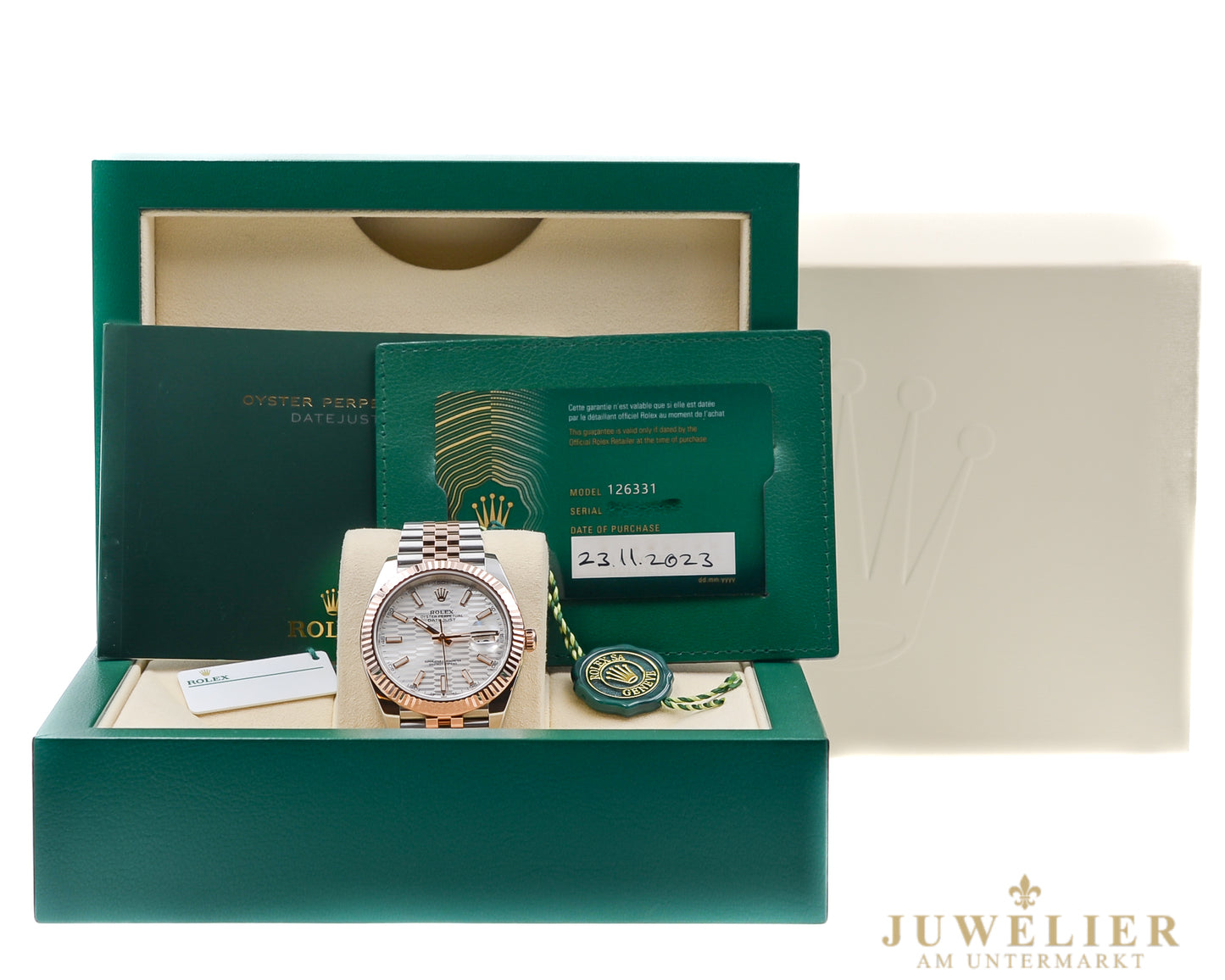 Rolex Datejust 41 I Motiv Dial I Full-Set I 2023 I Bicolor I Rosegold