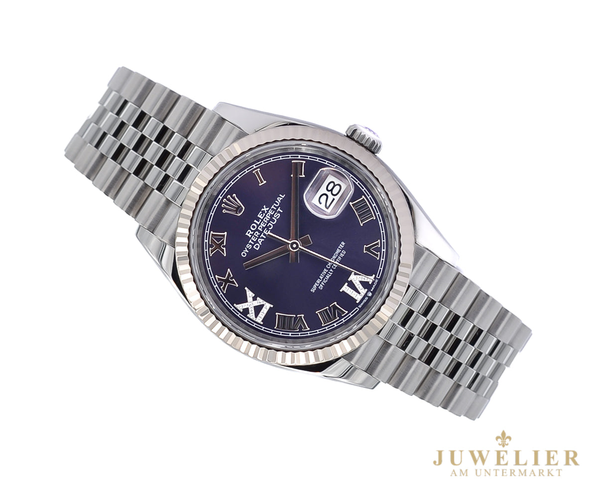 Rolex Datejust 36 I Purple Diamond Dial I Jubilee I Box & Papers I 2024 I 126234