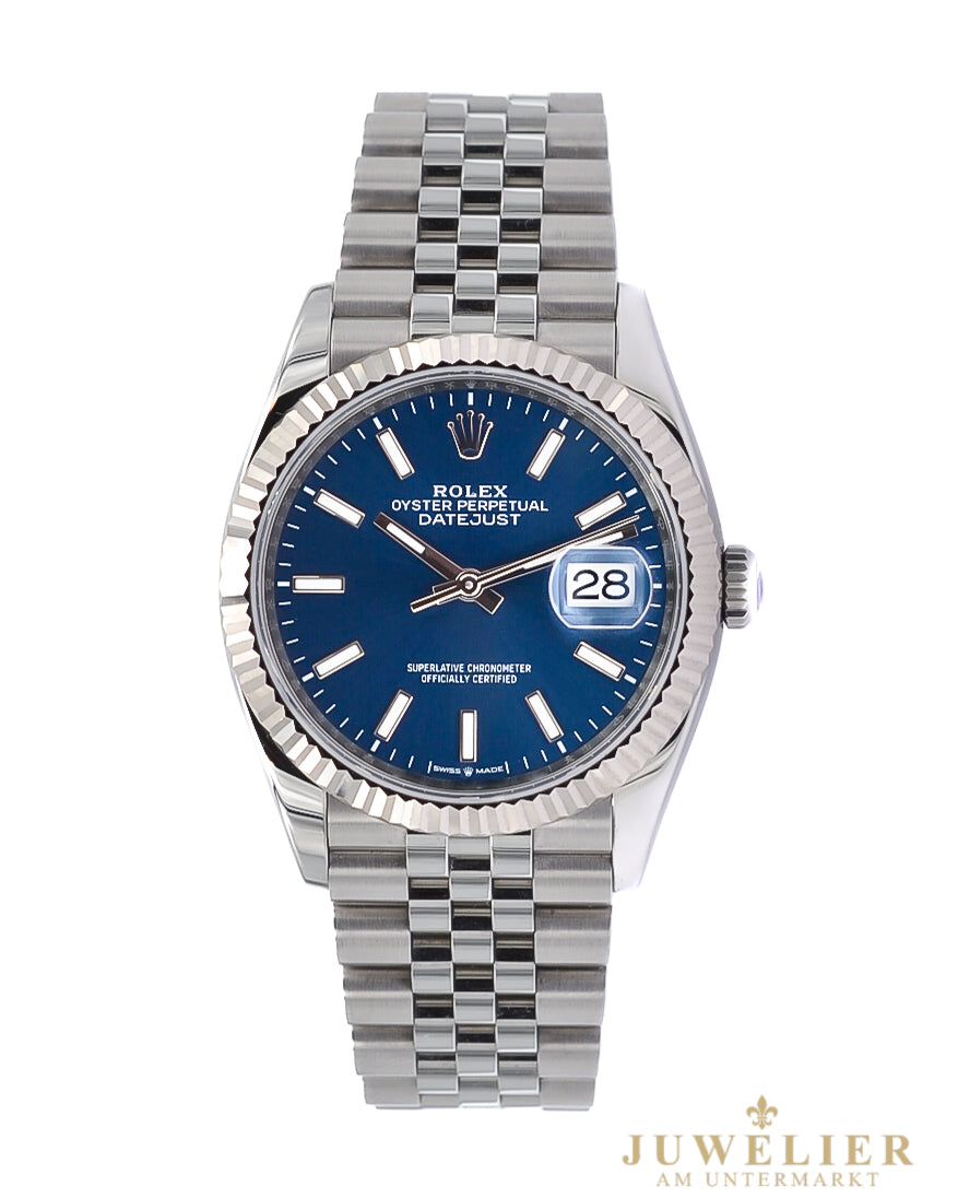 Rolex Datejust 36 I Blue Dial I Jubilee I Box & Papers I 126234