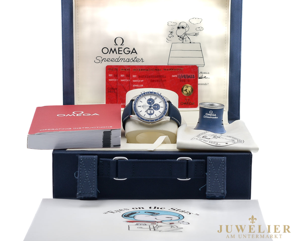 Omega Speedmaster Silver Snoopy Award I Full-Set I 2022