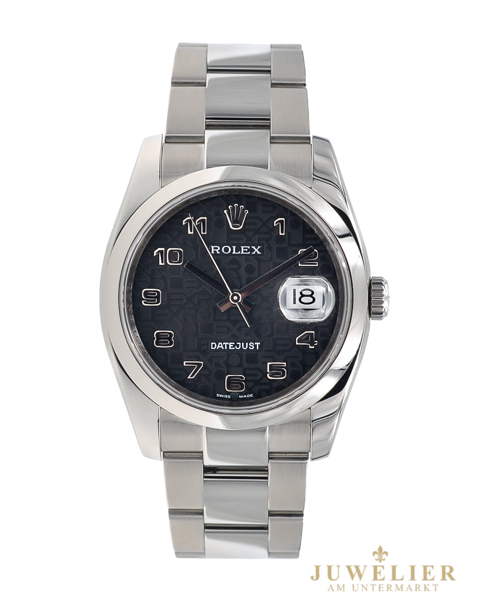 Rolex Datejust 36 I Black Jubilee Dial I Box & papers I 2007 I 116200