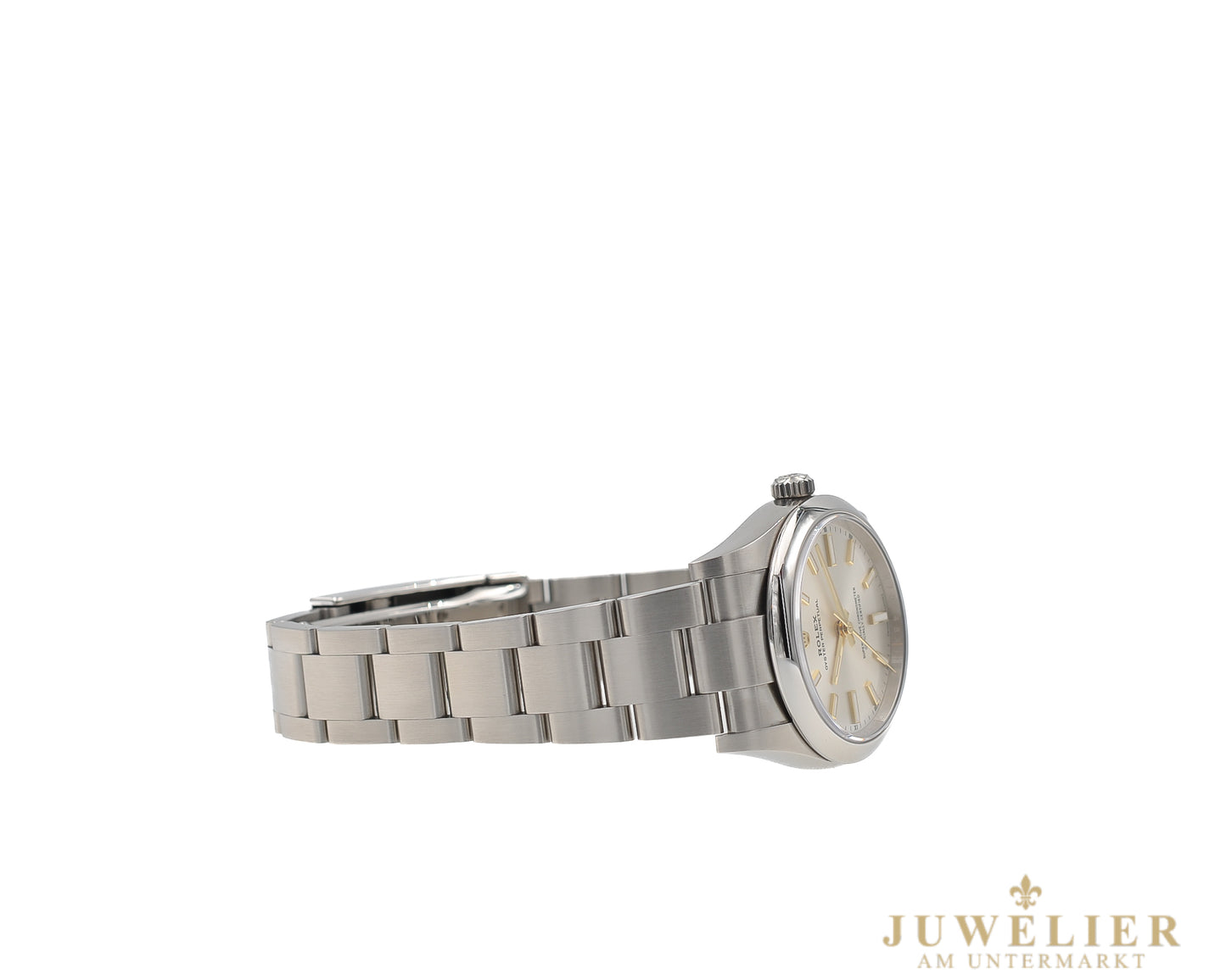 Rolex Oyster Perpetual 34 I Silver Dial I Gold Hands I Box & Papers I 2025I 124200