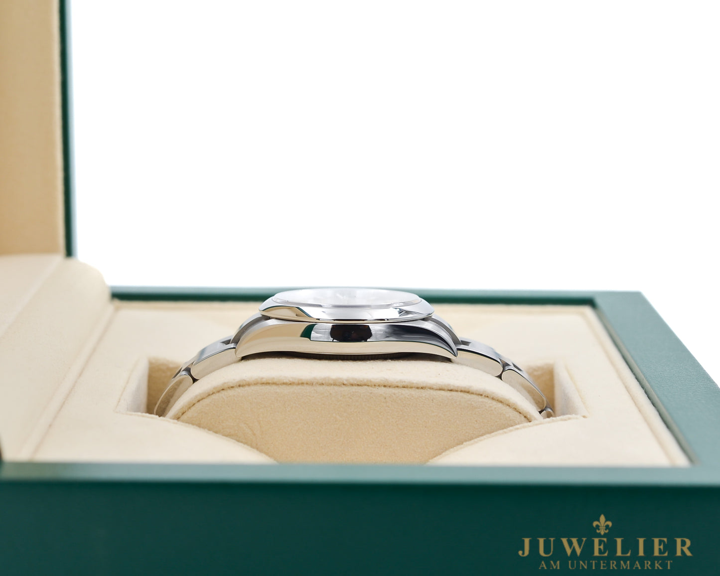 Rolex Oyster Perpetual 34 I Silver Dial I Gold Hands I Box & Papers I 2025I 124200