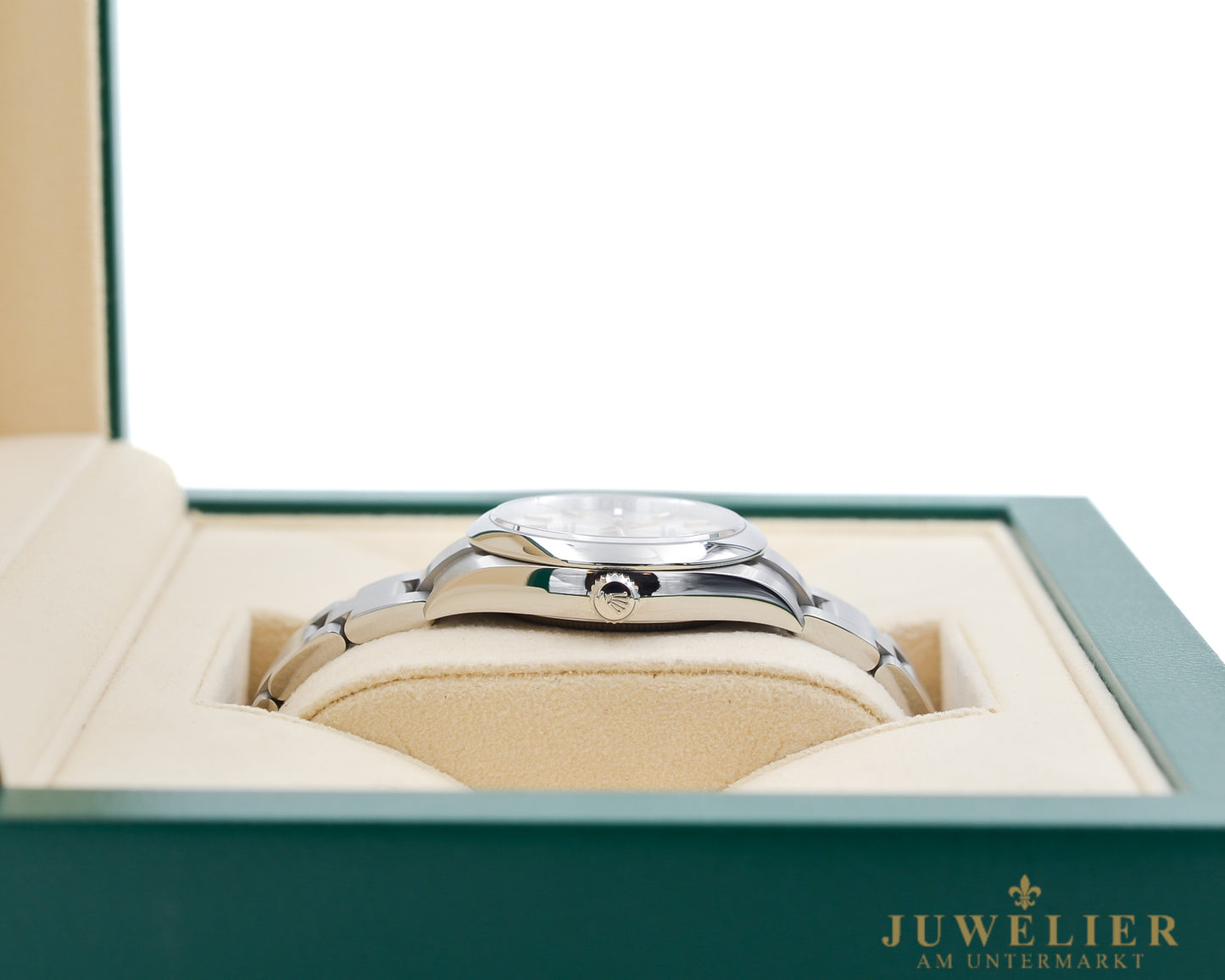 Rolex Oyster Perpetual 34 I Silver Dial I Gold Hands I Box & Papers I 2025I 124200
