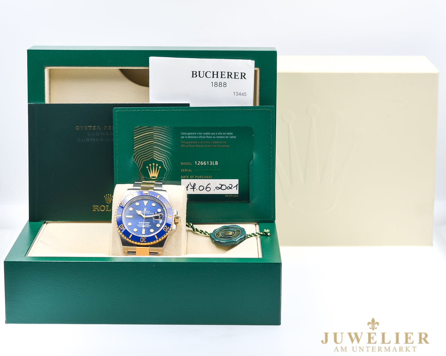 Rolex Submariner Date 41 I Blusy I LC 100 I Bicolor 18kt. I Full-Set I 126613LB