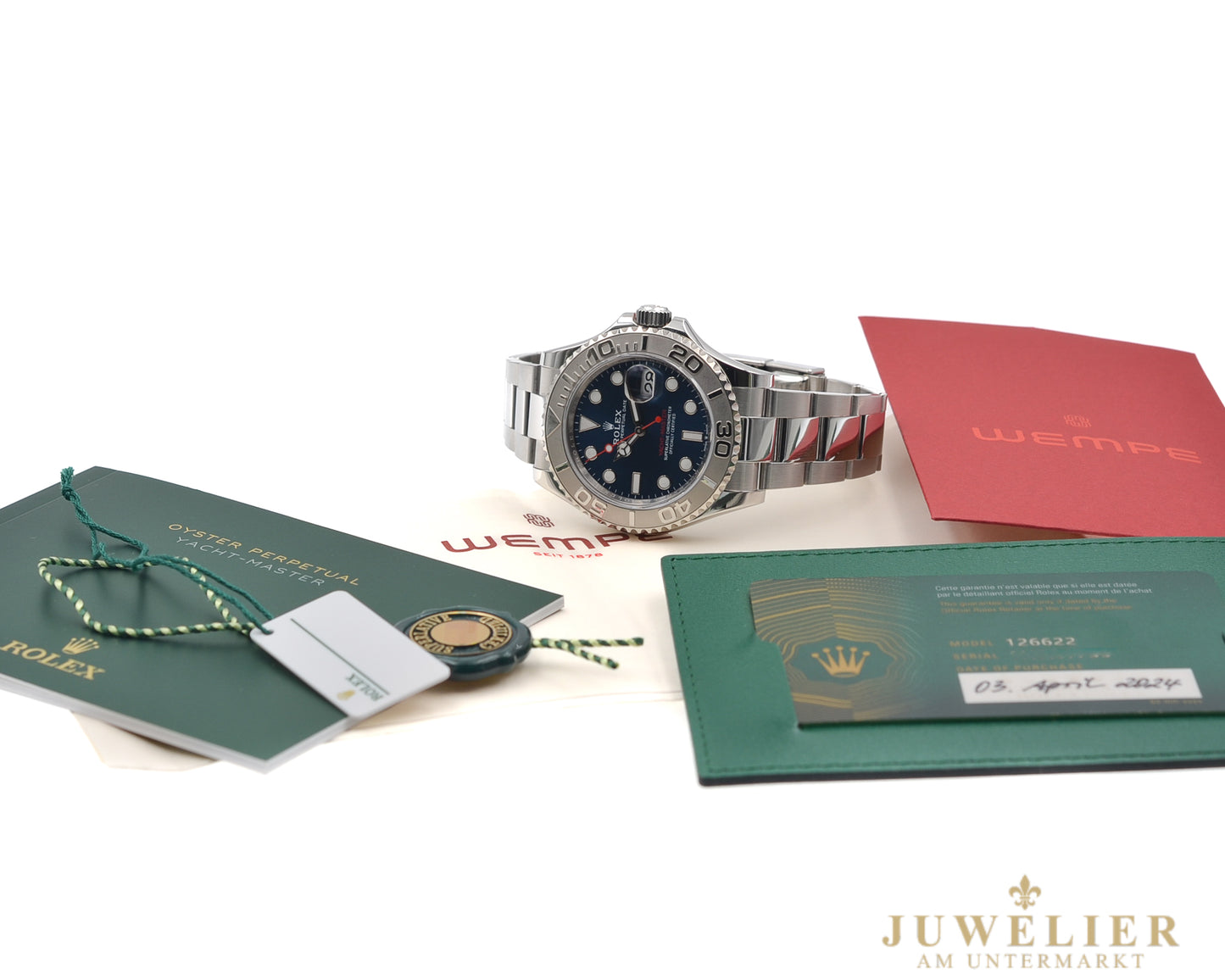 Rolex Yacht-Master 40 I Blue Dial I LC 100 I Full-Set I Platin Bezel I 126622 I 2024