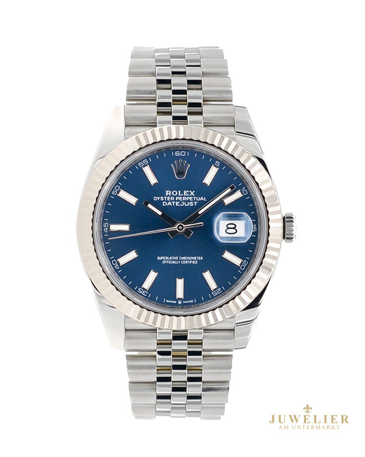 Rolex Datejust 41 I Blue Dial I Jubilee I LC 100 I Box & Papers I 126334 I 2020