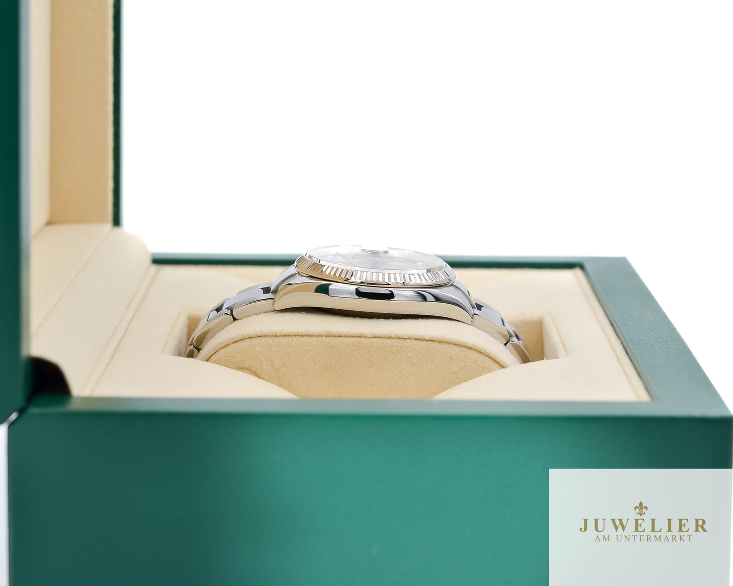 Rolex Oyster Date 34mm I Pink Diamond Dial I Box & Papers I 115234