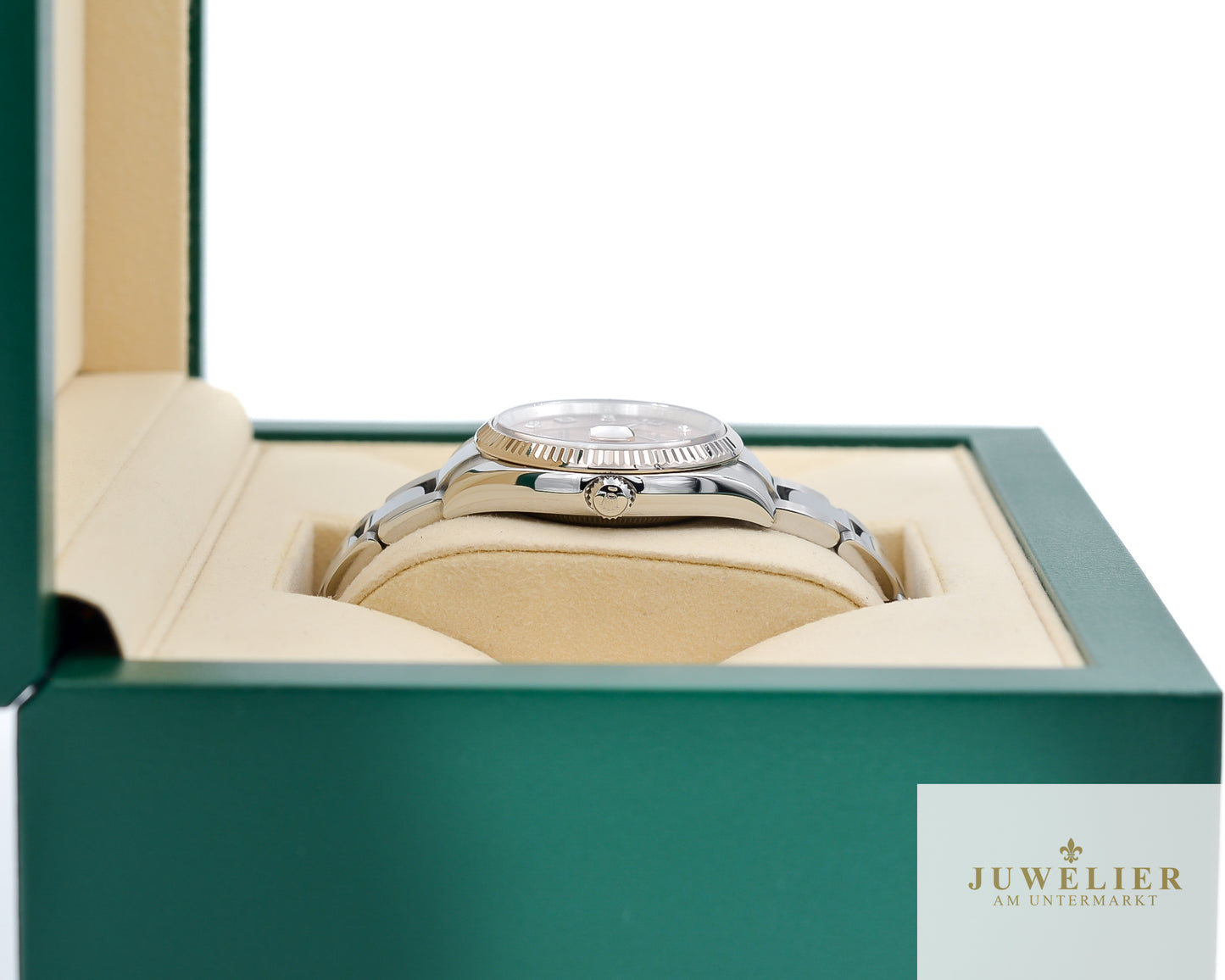 Rolex Oyster Date 34mm I Pink Diamond Dial I Box & Papers I 115234