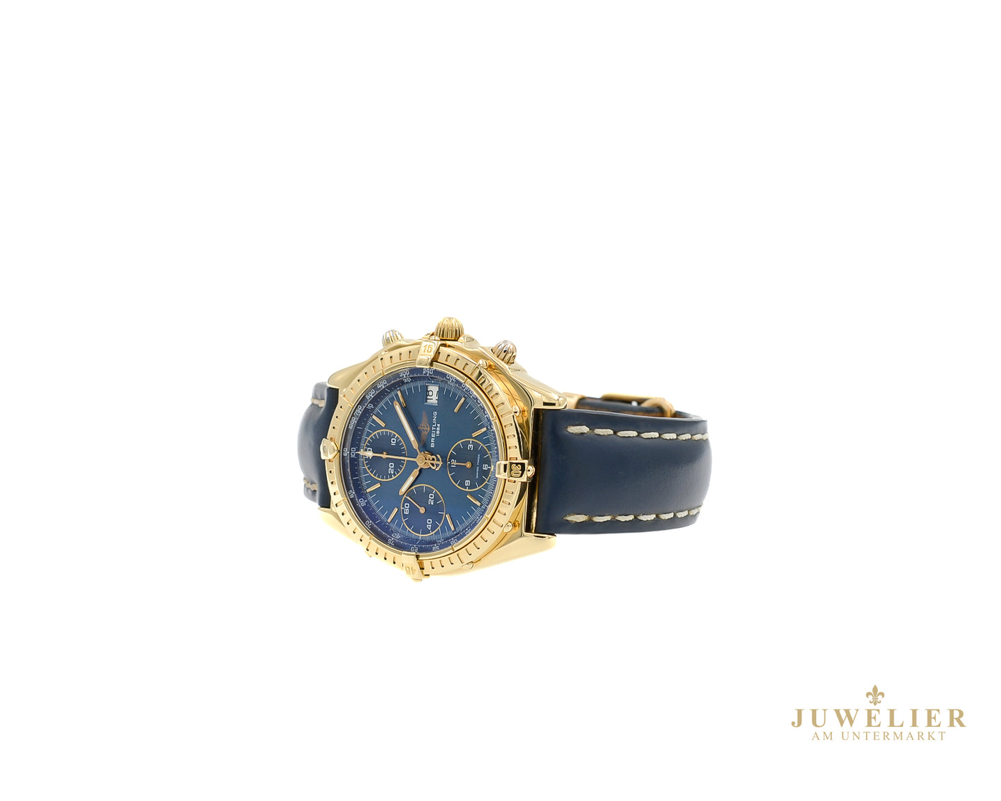 Breitling Chronomat I Yellowgold 18kt. I 39mm I Full-Set I Blue Dial I Ref. K13048
