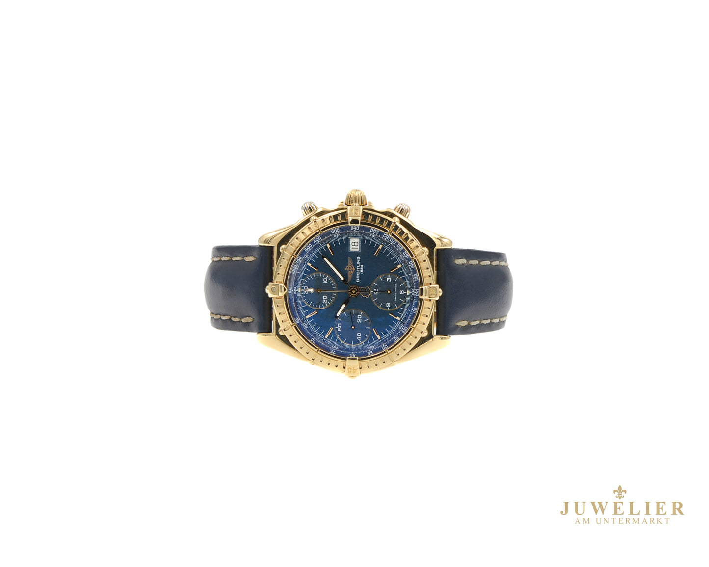Breitling Chronomat I Yellowgold 18kt. I 39mm I Full-Set I Blue Dial I Ref. K13048